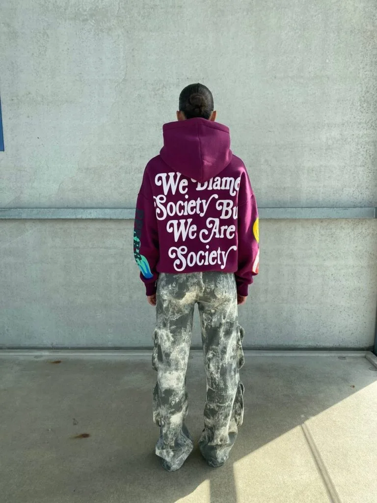 FEAR OF WHAT HOODIE – MULTIPLE PUFF PRINT – BORDEAUX
