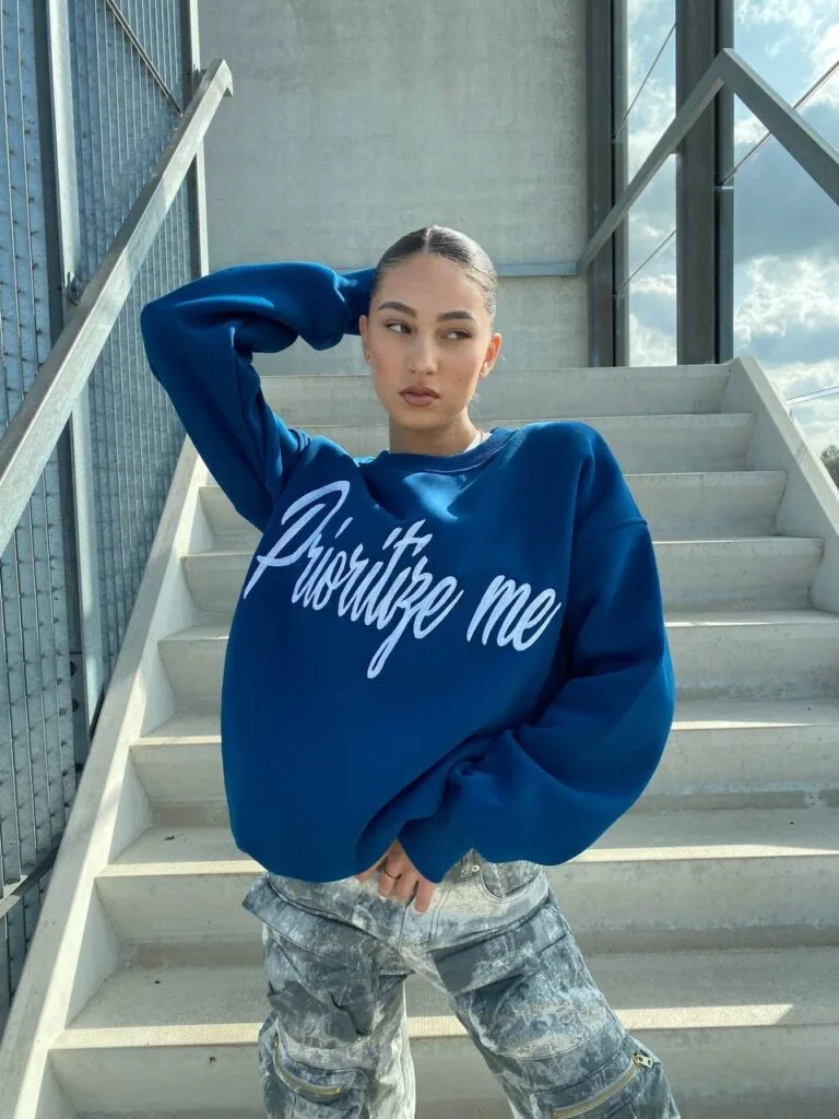 PRIORITIZE ME SWEATER – PREMIUM QUALITY – BLUE