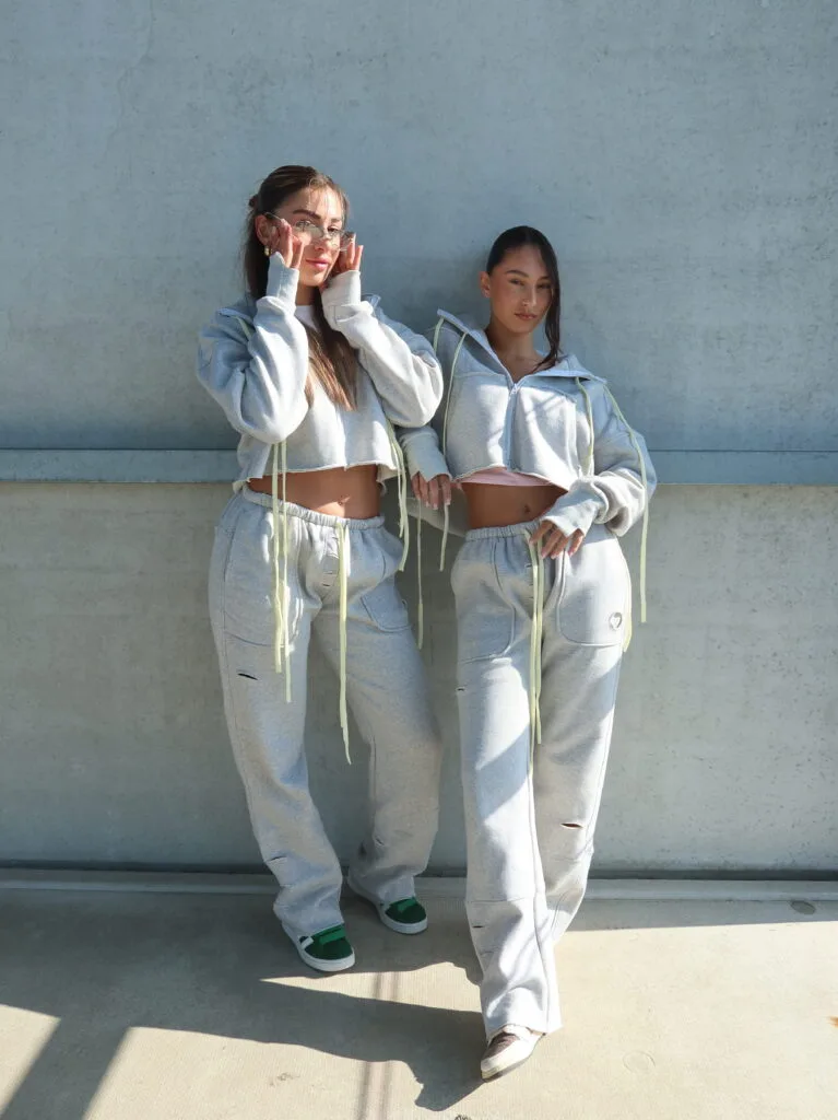 Drawstring Tracksuit AW24 – Melange grey