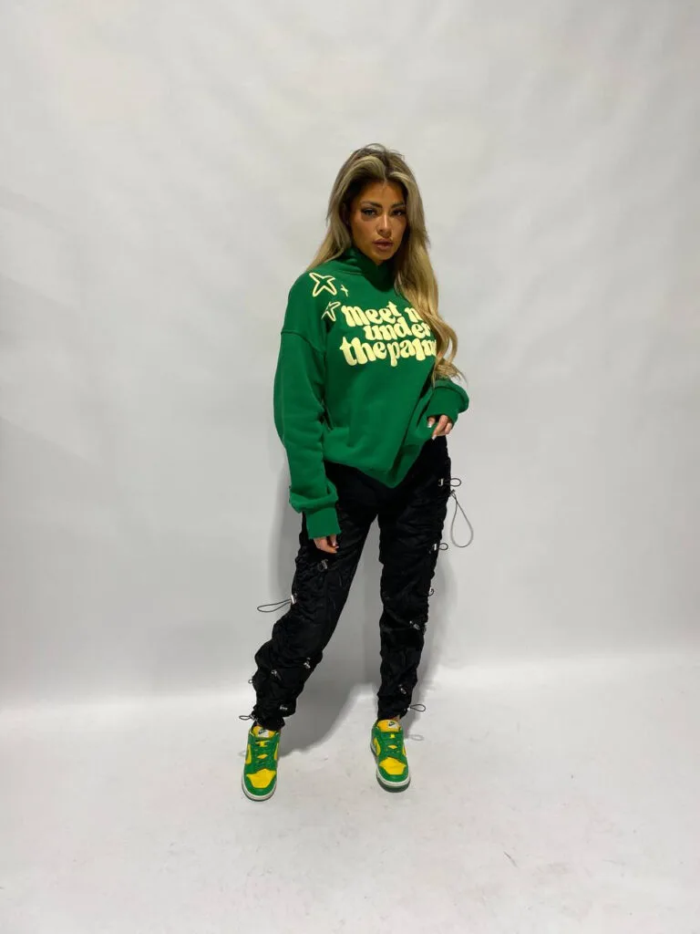 MEET ME UNDER THE PALMS OF L.A. HOODIE – GREEN – PREMIUM QUALITY