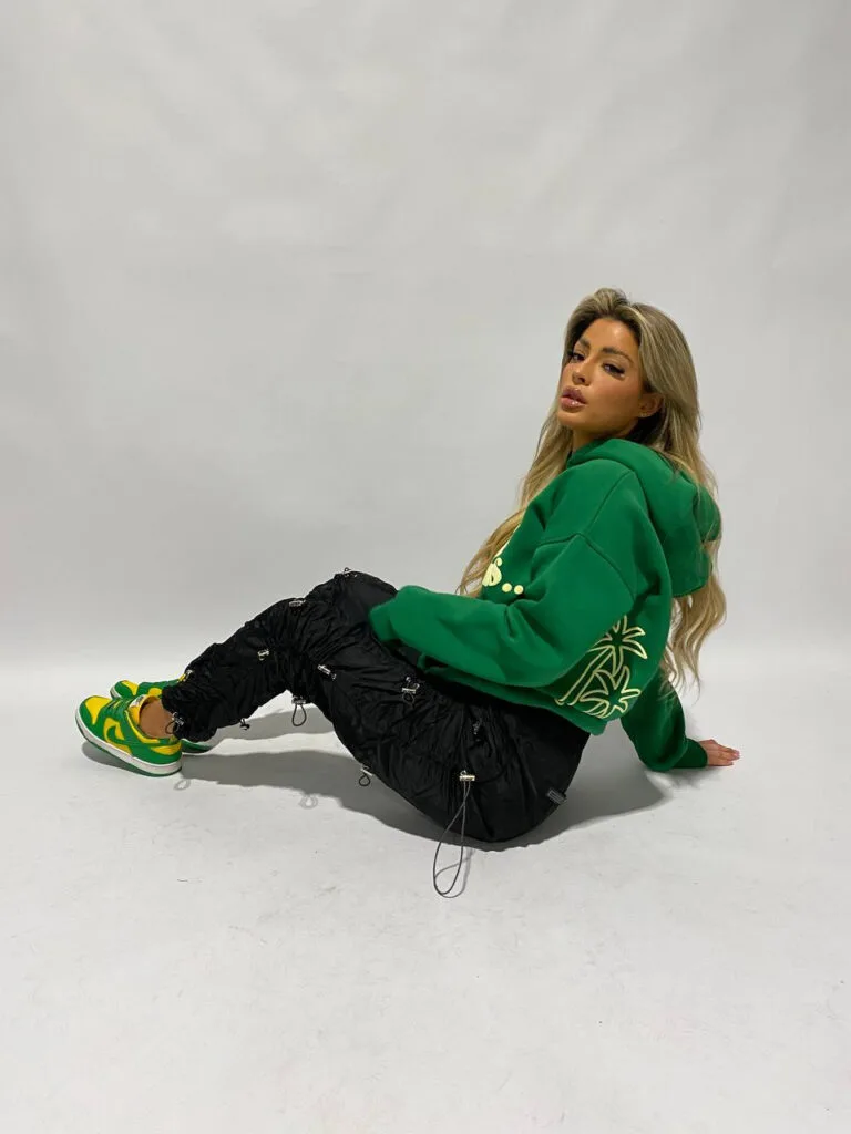 MEET ME UNDER THE PALMS OF L.A. HOODIE – GREEN – PREMIUM QUALITY