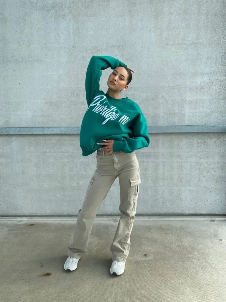 PRIORITIZE ME SWEATER – PREMIUM QUALITY – GREEN