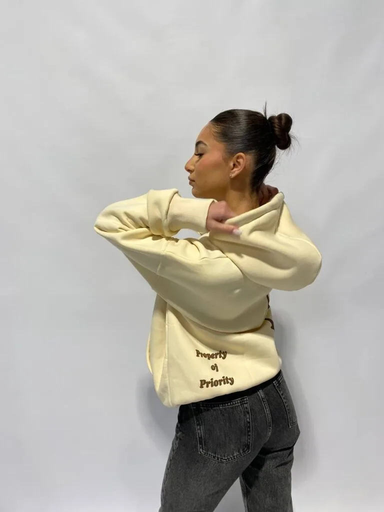 A KID WITH A DREAM HOODIE – PREMIUM QUALITY – PUFF PRINT – BEIGE