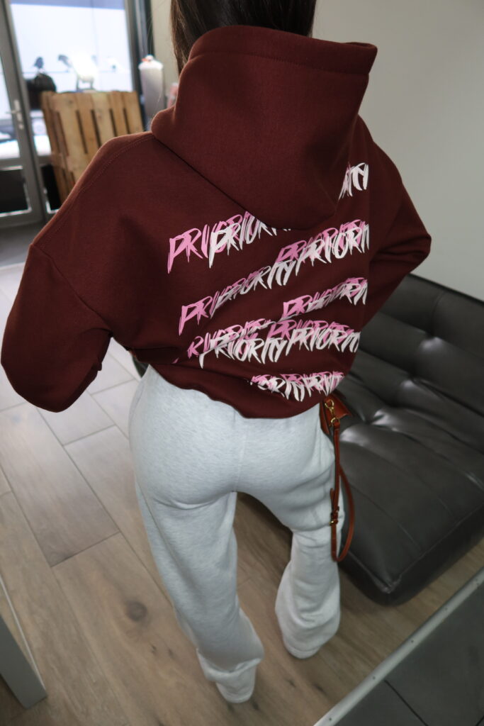 PAINT HOODIE – DARK BROWN