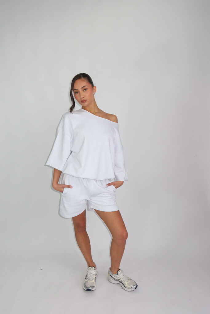 PASTEL OFF SHOULDER SET – WIT