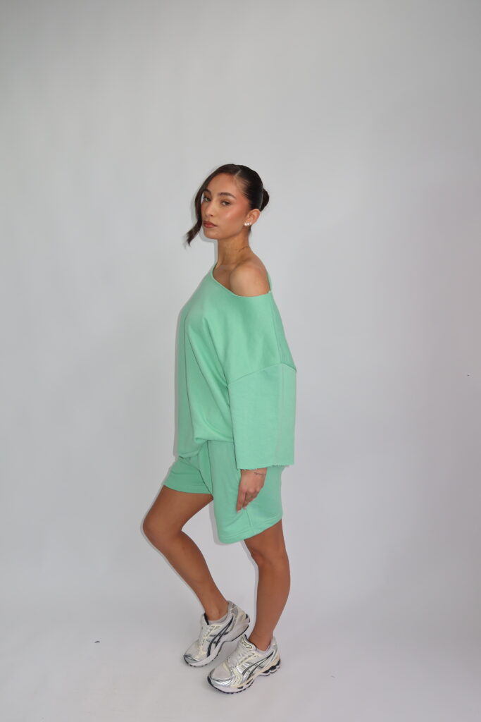 PASTEL OFF SHOULDER SET – MINT