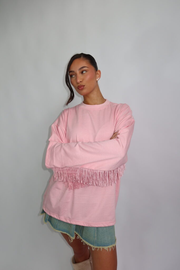LONGSLEEVE ‘DROP YOUR SHOULDERS’ – ROZE