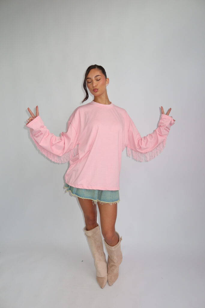 LONGSLEEVE ‘DROP YOUR SHOULDERS’ – ROZE