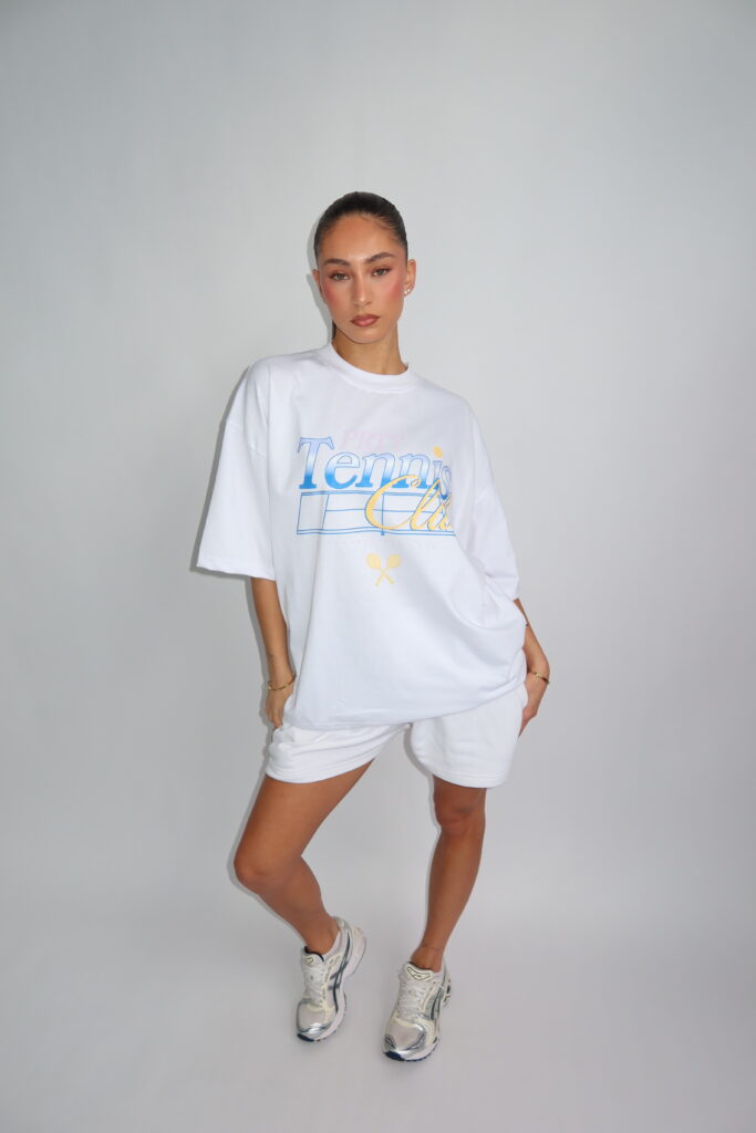 TENNIS CLUB TEE – BLAUWE PRINT