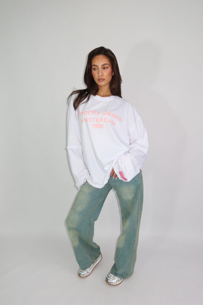 AW26 – DESTROYED 1998 LONGSLEEVE – WIT