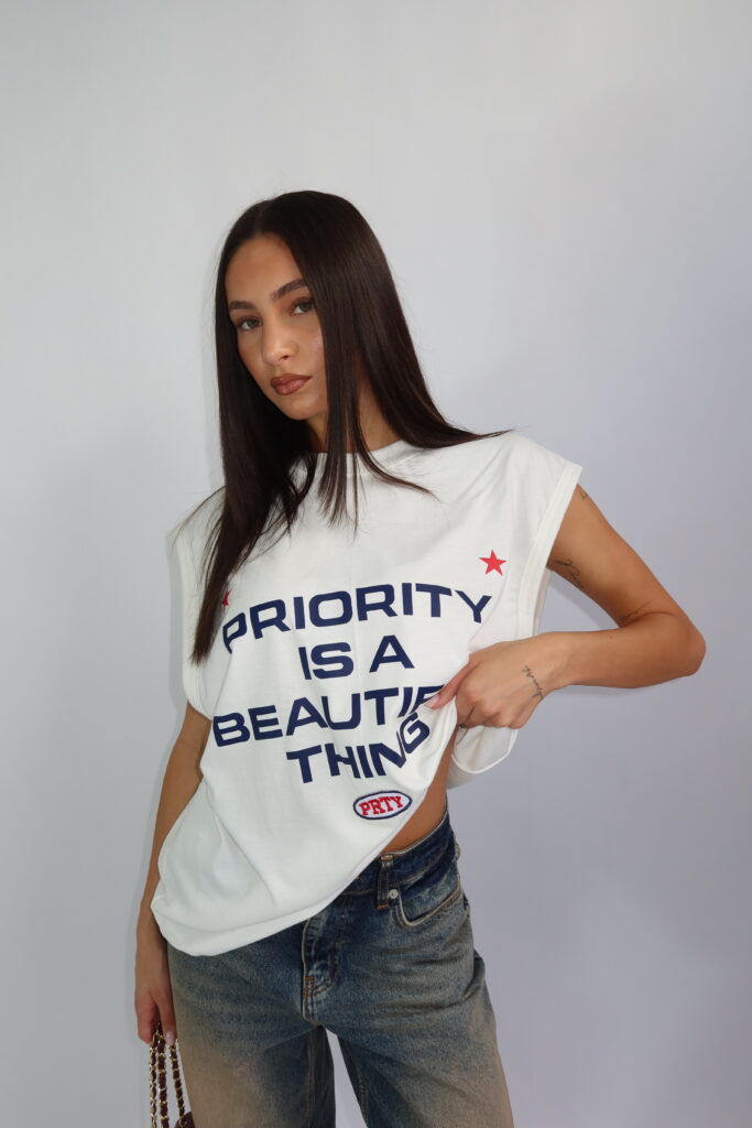 IS A BEAUTIFUL THING – CUT OFF SLEEVE – WIT
