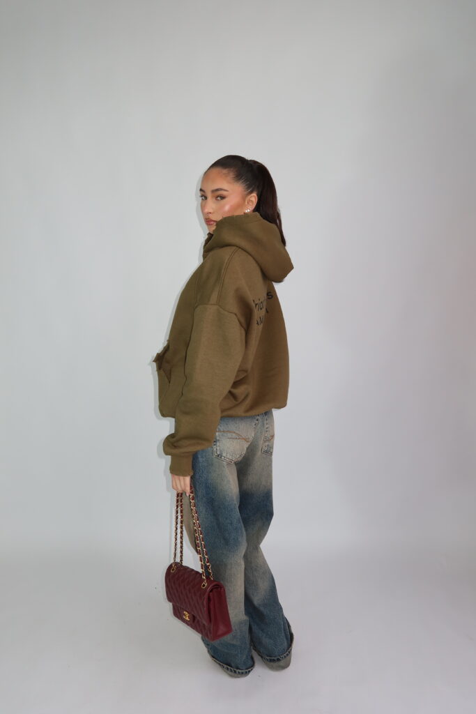 AW26 – JEANS 1998 – DESTROYED HOODIE – ARMY
